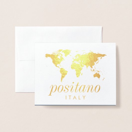 World Travel Map Tafelnaam Kaarten REAL FOLIE (Voorkant met envelop)