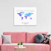World Travel Map Weddenschap Boek Canvas (Insitu (Woonkamer))