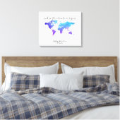 World Travel Map Weddenschap Boek Canvas (Insitu (Slaapkamer))