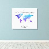 World Travel Map Weddenschap Boek Canvas (Insitu (Houten vloer))