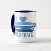 World Travel mug - kies stijl en kleur Mok (Voorkant links)