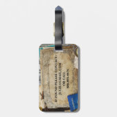  World Travel Papers & Compass Bagagelabel (Achterkant verticaal)