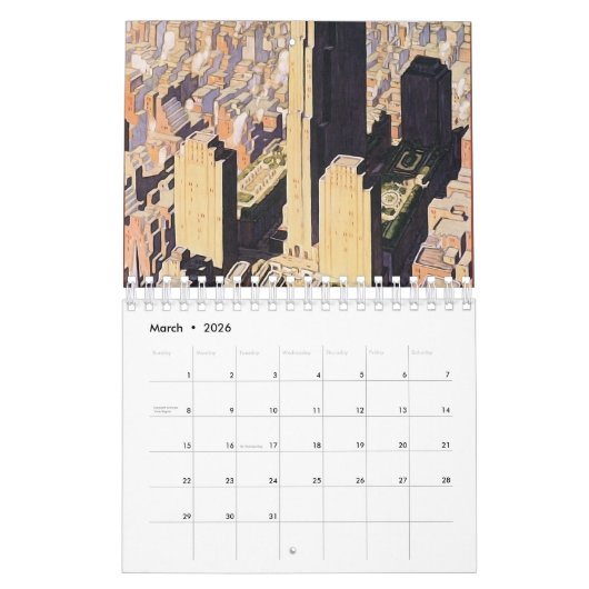  World Travel Posters Calendar Kalender (Mar 2026)
