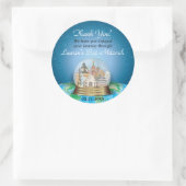 World Travel Snow Wereldbol Bar Bat Mitzvah Ronde Sticker (Tas)