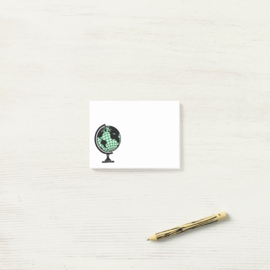 World Travel  Wereldbol Post-it® Notes (Op bureau)