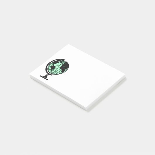 World Travel  Wereldbol Post-it® Notes (Schuin)