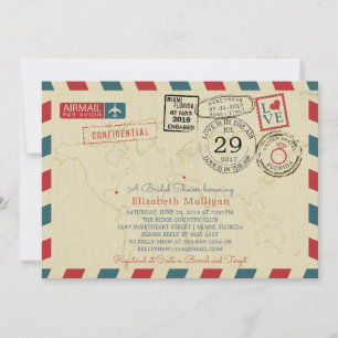 World Traveler Airmail   Vrijgezellenfeest Kaart