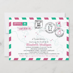 World Traveler Airmail   Vrijgezellenfeest Kaart