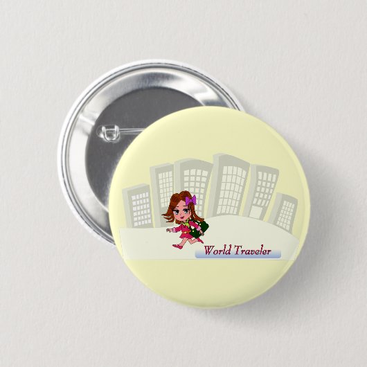 World Traveler Button (Voorkant /achterkant)