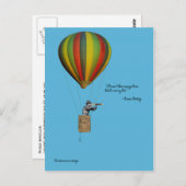 World traveler card met heteluchtballon briefkaart (Voorkant / Achterkant)