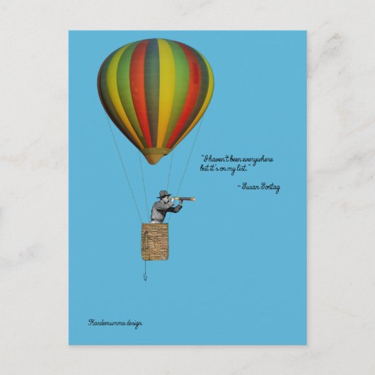 World traveler card met heteluchtballon briefkaart (Voorkant)
