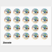 World Traveler, Design 2 Classic Round Sticker (Vel)