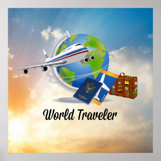 World Traveler, Design 2, Poster (Voorkant)