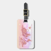 World Traveler Dusty Roos Map Name Bagagelabel (Voorkant verticaal)