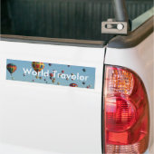 World Traveler Hot Air Ballon Bumpersticker (Op Truck)