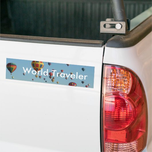 World Traveler Hot Air Ballon Bumpersticker (Op Truck)