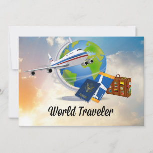 World Traveler, klaar voor gebruik Feestdagenkaart