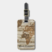 World Traveler Map Business Bagagelabel (Voorkant verticaal)
