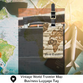  World Traveler Map Business Bagagelabel