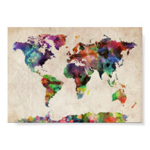 world traveler map print