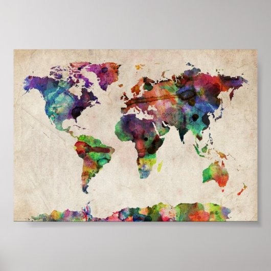world traveler map print (Voorkant)