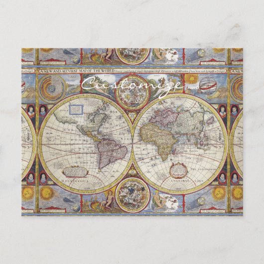 World Traveler  Map Thunder_Cove Briefkaart (Voorkant)