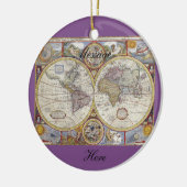 World Traveler  Map Thunder_Cove Keramisch Ornament (Links)