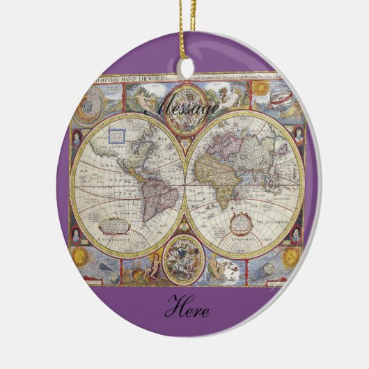 World Traveler  Map Thunder_Cove Keramisch Ornament (Links)