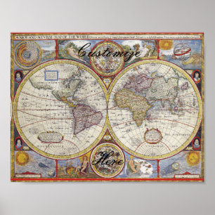 World Traveler  Map Thunder_Cove Poster