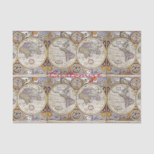 World Traveler  Map Thunder_Cove Tissuepapier (Voorkant)