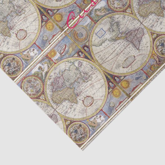 World Traveler  Map Thunder_Cove Tissuepapier (Detail)