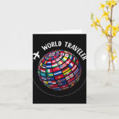 World Traveler Map, World Flags Traveler, Countrie Kaart (Gele Bloem)