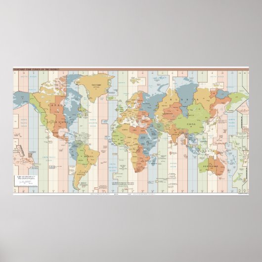 World Traveler Time Zone of Europe and Africa Poster (Voorkant)