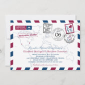 World Traveller Airmail | repetitiediner Kaart (Voorkant)