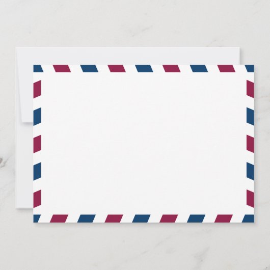 World Traveller Airmail | repetitiediner Kaart (Achterkant)