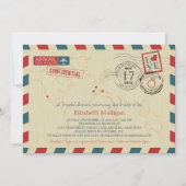 World Traveller Airmail | Vrijgezellenfeest Kaart (Voorkant)