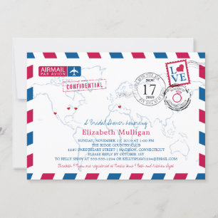 World Traveller Airmail   Vrijgezellenfeest Kaart