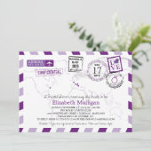 World Traveller Airmail | Vrijgezellenfeest Kaart (Staand voorkant)