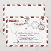 World Traveller Airmail | Vrijgezellenfeest Kaart (Voorkant / Achterkant)