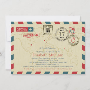 World Traveller Airmail   Vrijgezellenfeest Kaart
