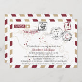 World Traveller Airmail | Vrijgezellenfeest Kaart (Voorkant / Achterkant)