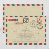 World Traveller Airmail | Vrijgezellenfeest Kaart (Voorkant / Achterkant)