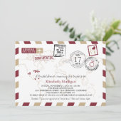 World Traveller Airmail | Vrijgezellenfeest Kaart (Staand voorkant)