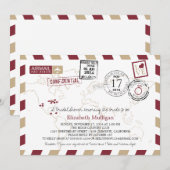 World Traveller Airmail | Vrijgezellenfeest Kaart (Voorkant / Achterkant)