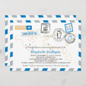 World Traveller Airmail | Vrijgezellenfeest Kaart (Voorkant / Achterkant)