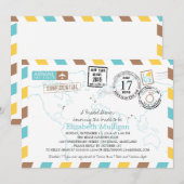 World Traveller Airmail | Vrijgezellenfeest Kaart (Voorkant / Achterkant)