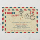 World Traveller Airmail | Vrijgezellenfeest Kaart (Voorkant / Achterkant)