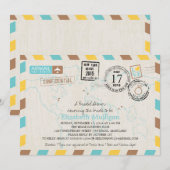 World Traveller Airmail | Vrijgezellenfeest Kaart (Voorkant / Achterkant)