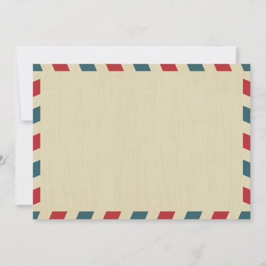 World Traveller Airmail | Vrijgezellenfeest Kaart (Achterkant)