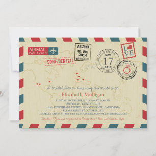 World Traveller Airmail   Vrijgezellenfeest Kaart